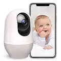 nooie Baby Monitor WiFi Dog Pet Camera Indoor,360-degree Wireless IP Camera,1080P Home Security Camera,Motion Tracking,Night Vision,Works with Alexa