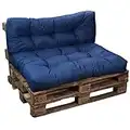 Bananair - Cuscini/Materassi per Pallet | Cuscino da Giardino | Impermeabile | Interni/Esterni | Divano, Poltrona, Seduta per Palette Euro | Protezione UV | Prodotto in Francia (Blu, 1 Schienale + 1 Seduta)