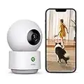 aosu 2K QHD Indoor Baby Monitor Supports One-Touch Calling, 360° Pan-Tilt Scenes Presetting, Home Camera Surveillance Interieur with Motion Tracking, Compatible with Alexa, 5G & 2.4G WiFi