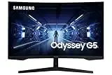 SAMSUNG Odyssey G5 LC27G53TQBUXEN – Monitor Curvo de 27", 2.560 x 1.440 (WQHD), Tasa de refresco de 144Hz, tasa de Respuesta 1ms, AMD FreeSync Premium, Negro