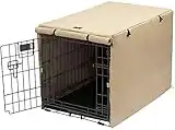 X-ZONE PET Housse de cage à double porte pour chien – Housse de niche en polyester (pour cage métallique de 61 cm, 76 cm, 91 cm, 106 cm, 121,9 cm) (61 cm, brun roux)