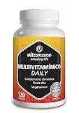 Multivitaminas Completo en Dosis Altas, 13 Vitaminas A, B, C, D, E, K, sin Yodo, 120 Cápsulas Vegetales para 4 Meses, Suplemento sin Aditivos Innecesarios, Calidad Alemana