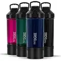 720°DGREE Fitness Shaker uberShaker - 550ml - Premium Eiweißshaker mit Pulverfach - Auslaufsicher, BPA-Frei - Schüttelbecher, Mixbecher für cremige Eiweiß Shakes, Gym, Workout, Nutrition