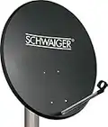 SCHWAIGER 135 Antenna satellitare SAT Sistema satellitare Antenna offset Braccio di supporto LNB Supporto per albero Antenna satellitare SAT Sistema satellitare Acciaio 55 x 62 cm antracite