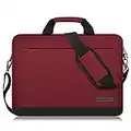 Alfheim Borsa Porta PC con Tracolla 15/15.6/16 Pollici Uomo Donna Valigetta Notebook Leggera da Ufficio Lavoro Computer Portatile Chromebook Ultrabook Compatibile con Macbook Pro 14-inch etc,rosso