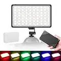 Moman Panneau-Lumière-RGB-Éclairage-LED Dimmable 2500K-8500K CRI 96+ Continu Lampe avec Diffuseur en Silicone Écran OLED&Boîtier Métal pour Appareil Photo Vidéo Studio Caméra Smartphone DSLR MLX