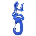 Keenso Scuba Diving Doppio Supporto per Tubo Flessibile con Clip, Scuba Diving Doppio Supporto per Tubo Flessibile BCD Regolatore di Clip Gancio Fibbia di ritenuta per Immersioni subacquee(Blu)