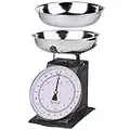 MARLIZ Kitchen Scale 11Lb/5Kg with 2 Bowls |Mechanical dial Scale| Vintage Kitchen Scale| Pesa para alimentos| bascula de cocina|Black Kitchen Scale|Bakers Scale