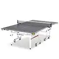 JOOLA Rally TL - Professional MDF Indoor Table Tennis Table w/ Quick Clamp Ping Pong Net & Post Set - 10 Minute Easy Assembly - Corner Ball Holders - Ping Pong Table w/ Playback Mode,