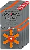 Rayovac Extra Advanced hearing aid batteries, type 13, 1.45 V, 310 mAh, 5x packs of 6