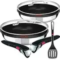 Tefal Ingenio Induktion Pfannenset 7 teilig, 24 + 28 cm mit Abnehmbaren Griff, Antihaft Pfanne, Titanium Excellence Antihaftversiegelung, Induktionsherd geeignet, Backofen geeignet, Spülmaschinenfest