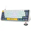 MAGIC-REFINER 60% Mini Clavier de Jeu Mécanique Red Switch, RGB Rétroéclairé Filaire Type C Compact Portable 62 Touches Gaming Keyboard pour PC, Ordinateur Portable, PS4, PS5, Xbox - Switch Rouge