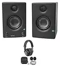 Pair Presonus Eris E3.5 3.5" Powered Studio Monitor Speakers+Studio Headphones