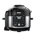 Ninja OS301/FD305CO Foodi 10-in-1 Pressure Cooker and Air Fryer with Nesting Broil Rack, 6.5-Quart Capacity, and a Stainless Finish (Renewed)