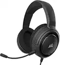 Corsair HS35 Casque de Gaming Stéréo (Écouteurs Néodyme de 50 mm, Microphone Unidirectionnel Amovible, Conception Légère avec PC, Xbox One, PS4, Nintendo Switch et Mobiles Compatibilité) - Carbone