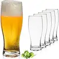 Platinux - Bicchieri da birra da 500 ml (max. 640 ml) in vetro, set da 6 pezzi, bicchieri da birra, bicchieri alti da birra 0,5 l