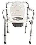 Sedia comoda pieghevole per WC o doccia, altezza regolabile 44-55cm