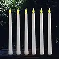 ARDUX 25 cm Long LED Flameless Taper Candles Battery Operated Electric LED Long Candle LED Candlestick for Home Dinner Table Party Weddings Birthday (Set of 6)