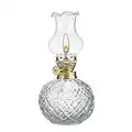 DNRVK Spherical Classic Oil Lamp with Clear Glass Lampshade Adjustable Switch Kerosene Lamp Oil Lantern 7.08in Height