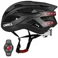 Casque de Vélo Intelligent avec feu arrière LED, Casque de Vélo Bluetooth avec Télécommande, Alarme SOS, Casque de Vélo avec Microphone et Haut - Parleur, Homme et Femme Adultes