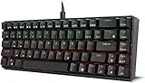 Ozone Gaming Gear Tactical Mini Gaming Keyboard -OZTACTICALUS- Mechanical Keyboard without Numeric Keyboard, Bluetooth, Outemu Red Switches, RGB LED Lighting, Silent, US Layout, Black