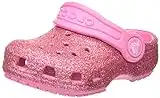 Crocs Kids' Classic Glitter Clog (Little Kid/Big Kid) , Pink Lemonade Glitter, 11 Little Kid
