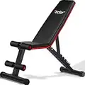 Teclor Adjustable Weight Bench - 700LB Stable Weight Bench, Full Body Workout Multi-Purpose Foldable Incline Decline Exercise Workout Bench for Home Gym