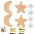 Exbrith 4 Piezas Linda Percha Pared Madera, Percheros Niños Niñas Ganchos, Percha Pared Madera Ganchos Multiuso, para Decorar Habitaciones, Colgar Sombreros, Colgar Ropa