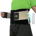 TECH THERAPEUTICS Lower Back Support Belt for Women and Men - Lumbar Support Belt for Back Pain Relief - Posture Corrector Adjustable for Back and Abdomen - White - Size XS - M