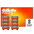 Gillette Fusion5 Recharges de Lames de Rasoir pour Homme 8 Unités, conçues avec des lames anti-friction pour offrir jusqu’à 20 rasages par recharge de lame