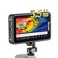 Desview R5II Touchscreen Kamera Field Monitor, 5,5 Zoll 800 Nits Camera Monitor 4K HDMI Eingang/Ausgang Full HD 1920x1080 IPS, 3D-Lut Video Peaking Focus Assist für DSLR