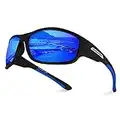 Queshark Gafas de Sol Deportivas Polarizadas para Hombres y Mujeres, Ciclismo, Correr, Golf, Pesca, Retro Gafas Envolventes