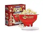 MacCorns Large Microwave Popcorn Maker/Popper Bowl with Lid, Hot Air or PoP with Oil or Butter