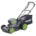 Warrior Eco Power Equipment 60v Performance Plus Cordless 48cm Lawnmower - 3-in-1 Grass Collection, Easy Storage, 60L Capacity, Brushless Motor, Fast Charge, Low Noise - With Battery & Charger