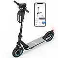 EVERCROSS EV10Z Scooter Eléctrico 500W Motor, Electric Patinete de Neumáticos Sólidos de 10'', Patinete Eléctrico Plegable máx. 25 KM/H, hasta 35 KM, Scooter para Adultos y Adolescentes con una Bolsa