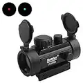 Bumlon Red Green Dot Sight Rifle Scope Reflex Holographic Optics Tactical Fits 11mm/ 20mm Rail with Flip up Lens Cover for Airsoft Gun