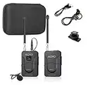 Movo WMX-7 VHF 12-Channel Wireless Lavalier Microphone System with 1 Receiver, 1 Transmitter, and 1 Lapel Microphone Compatible with DSLRs, iPhone/Android Smartphones, and Tablets (40m Audio Range)