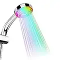 TankerStreet Color Changing Shower Head Led Light Glowing Automatic 7 Colors Changing Handheld Sensing Faucet Safe Beautiful and Practical Nozzle Bathroom Decoration 26.3x9.2x6.5cm