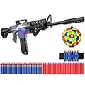 Fusil Enfant pour Flechettes Nerf, Pistolet Enfant Electrique, DIY Pistolet Blaster Automatique avec 100 Flechettes Mousse, 3 Modèles 3 Vitesses, Jouet Garçon Cadeau Noël Anniversaire Enfant Adulte