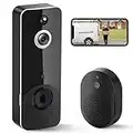 Doorbell Camera Wireless, EKEN Wireless Doorbell Camera with Chime, Motion Detector, 2-Way Audio, HD Door Camera, Night Vision, Cloud Storage, 100% Wire-Free, Battery Powered