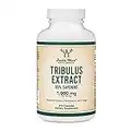 Tribulus Terrestris for Men (Purest 95% Saponin Content) 210 Capsules, 1,000mg Concentrated Natural Fruit Extract (Third Party Tested, Manufactured in The USA) for Stamina and Energy by Double Wood