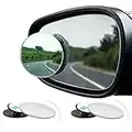 Spurtar Lot de 2 Voiture Rétroviseurs Extérieur d'Angle Mort Ronde Auto Rétroviseurs Aveugle Miroir d'Angle Mort Grand Angle Réglable Blind Spot Mirror