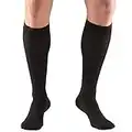 Truform 20-30 mmHg Compression Stockings for Men and Women, Knee High Length, Closed Toe, Black, Small