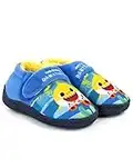 Baby Shark Pinkfong Slippers For Boys | Kids Character Song Blue Multicoloured Strap House Shoes 5 UK Toddler