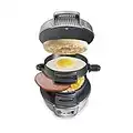 Hamilton Beach Breakfast Sandwich Maker with Egg Cooker Ring, Customize Ingredients, Perfect for English Muffins, Croissants, Mini Waffles, Dorm Room Essentials, Silver (25475A) Discontinued