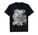 Croquis Artwork American Staffordshire Bull Terrier Dog T-Shirt