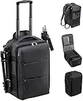 GODOX CB-17 Cámara digital Laptop Tablet Drone Mochila de hombro de viaje | Trípode Fotografía Mochila DSLR Tarjeta de memoria sin espejo | Cubierta a prueba de lluvia con ruedas giratorias