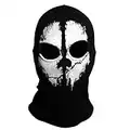 TRIXES Geisterbalaclava - Sturmmaske für Männer - Vollmaske Schal für Gesicht und Hals - Skimasken für Kostüme - Cosplay - Horrormaske - Ski Snowboard Airsoft Motorrad Paintball etc. - Farbe Schwarz