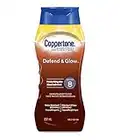 Coppertone Tanning Lotion Defend & Glow SPF8 (237 mL), Hypoallergenic Face Sunscreen, Body Sunscreen Lotion with Moisturizing Aloe