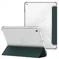 VAGHVEO Funda para iPad Mini 1/Mini 2/3 7.9 Pulgadas, Ultra Delgada Flexible Función de Soporte Protectora Plegable Cubierta Transparente TPU, Resistente a Impactos Suave Carcasa Cover, Verde Oscuro